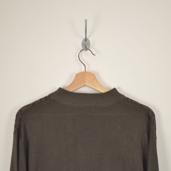 Barcelino Mens S Jacquard Long Sleeve Pullover Fancy Textured Stretch Sweater - Picture 6 of 8